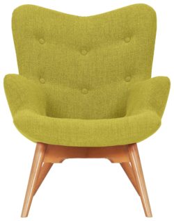 Hygena - Angel - Fabric Chair - Yellow